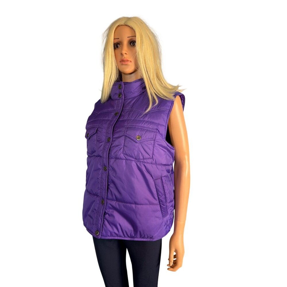 Walls Authentic Ranch Wear Purple Quilted Puffer Vest Women's XL - Picture 10 of 16